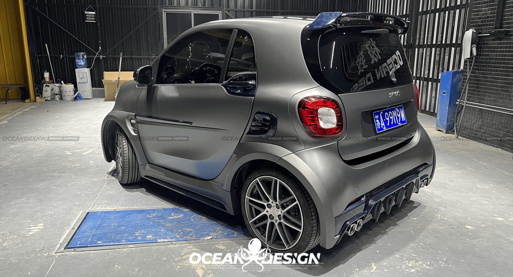 2014–2024 Smart 453 ForTwo MSY Style Side Skirts Dry Carbon