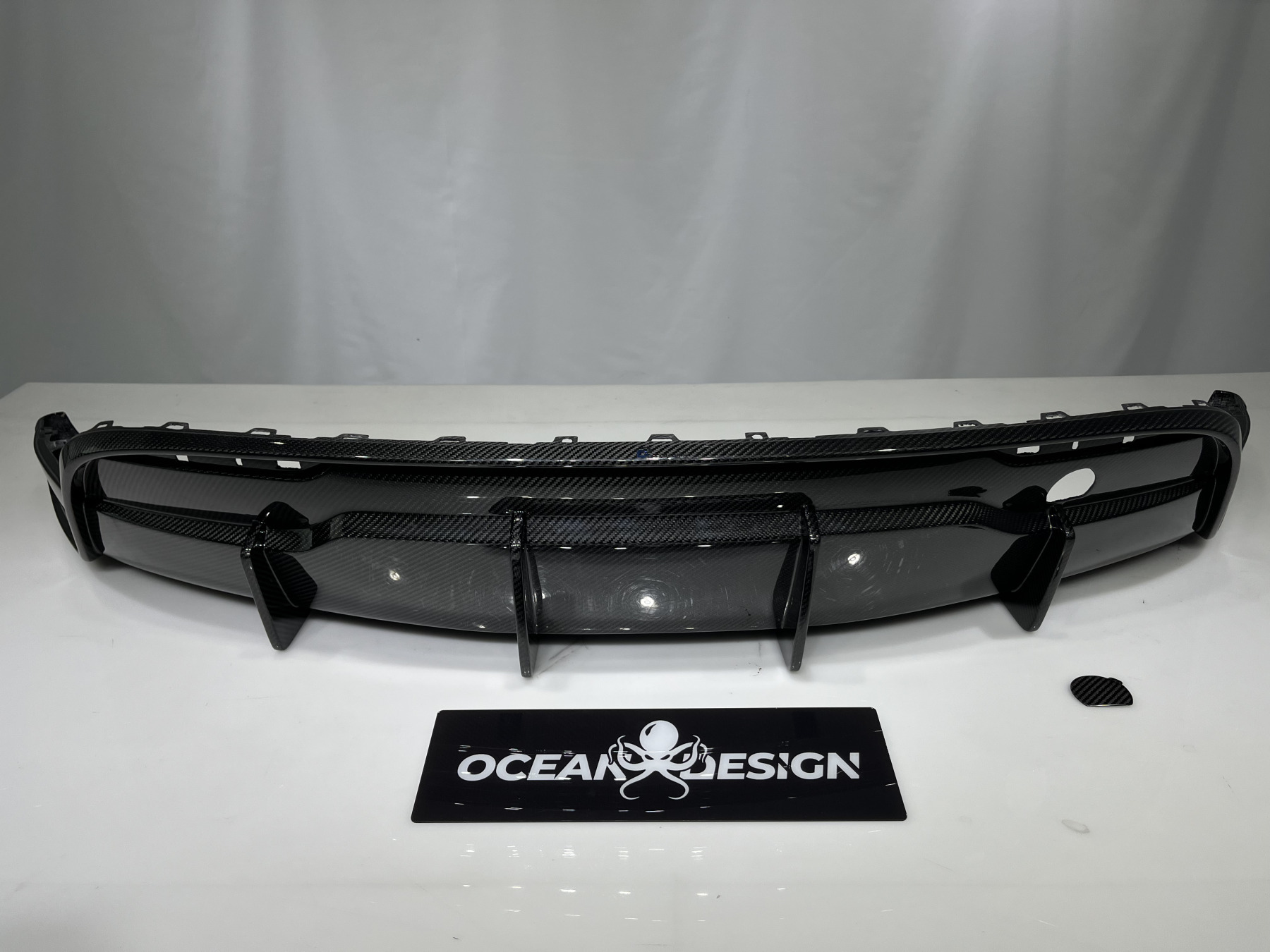 Tesla Model Y 2021-2024 Dry Carbon Fiber Rear Diffuser Ocean Design Original Series Bodykit