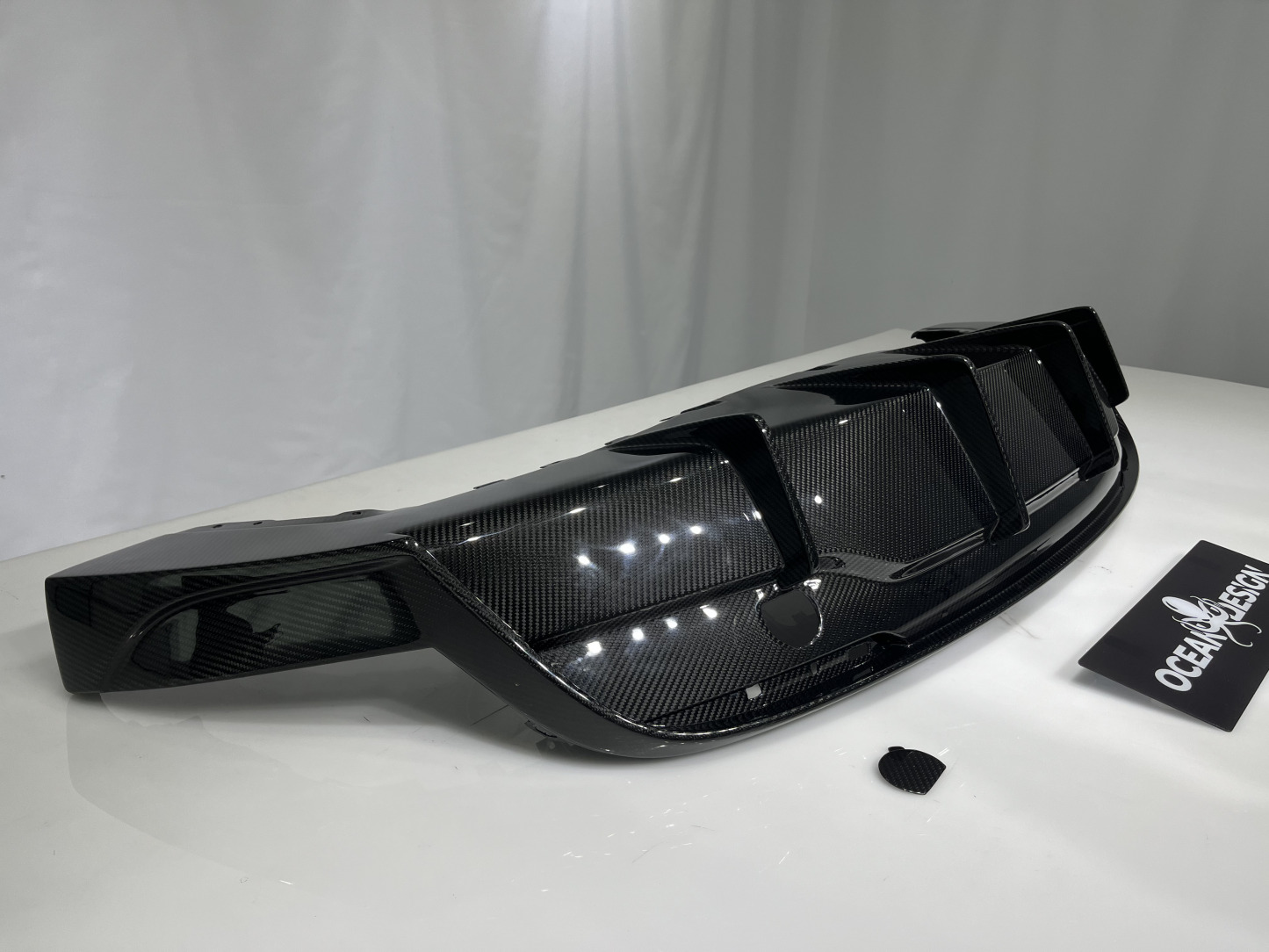 Tesla Model Y 2021-2024 Dry Carbon Fiber Rear Diffuser Ocean Design Original Series Bodykit