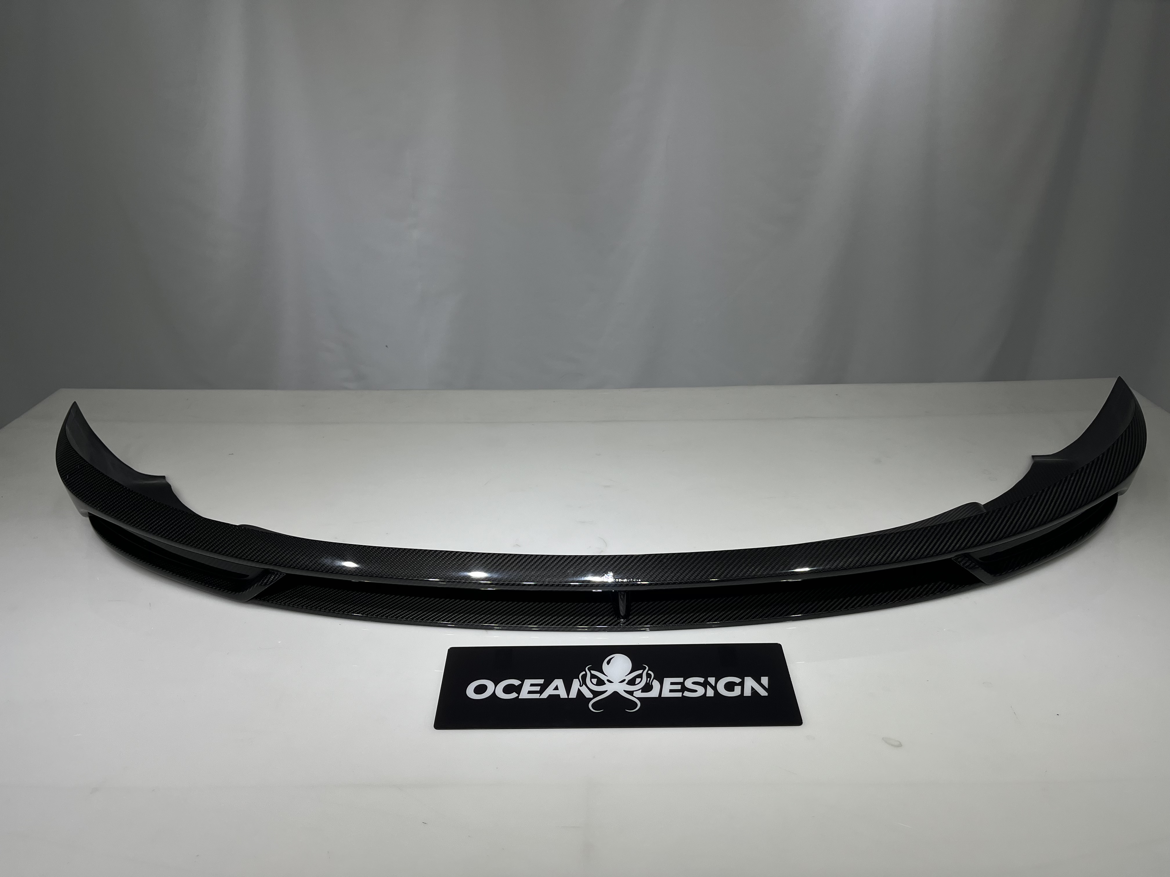 Tesla Model Y 2021-2024 Dry Carbon Fiber Splitter Front Lip Ocean Design Original Series Bodykit