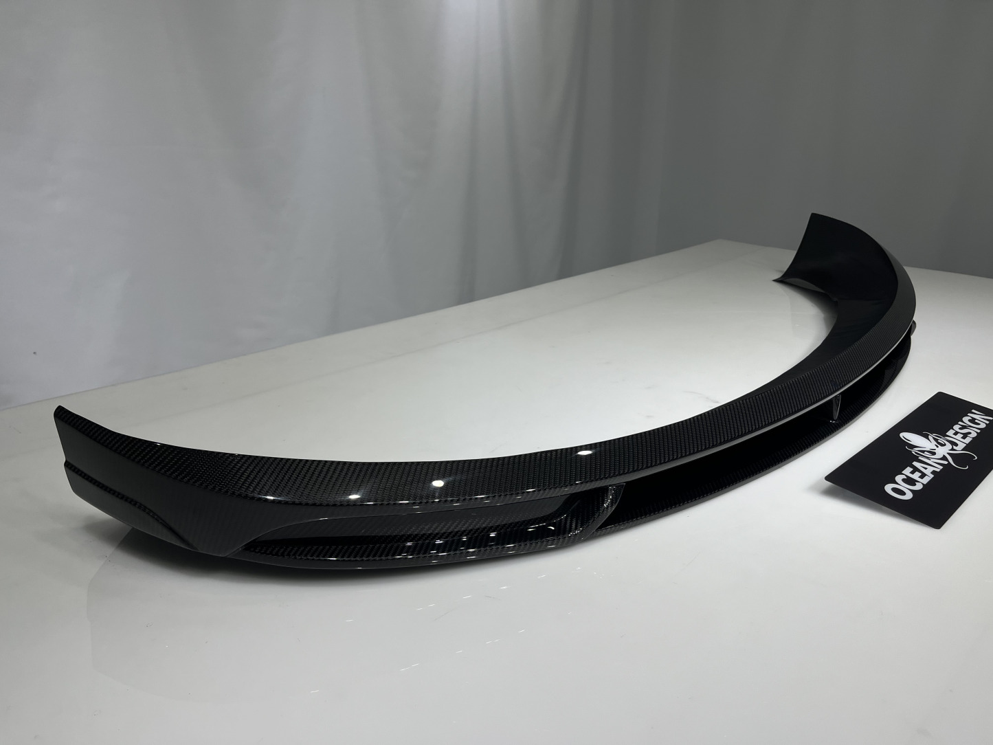 Tesla Model Y 2021-2024 Dry Carbon Fiber Splitter Front Lip Ocean Design Original Series Bodykit
