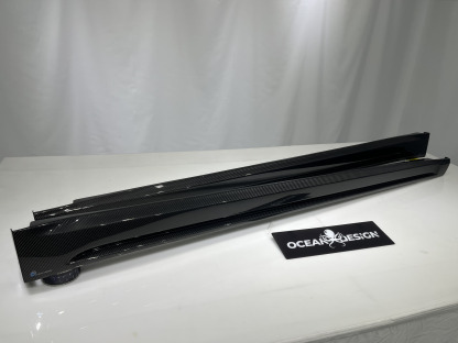Tesla Model Y 2021-2024 Dry Carbon Fiber Side Skirts Ocean Design Original Series Bodykit