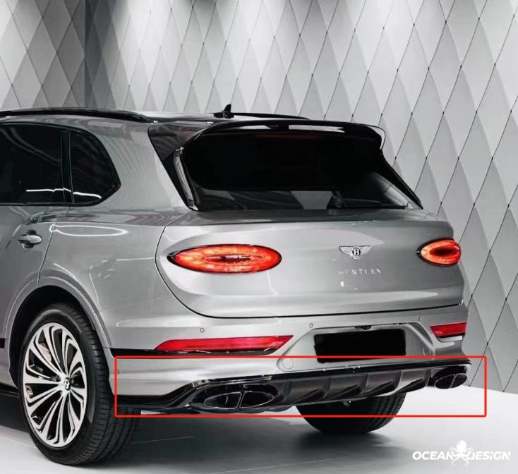 2021-2025 Bentley Bentayga V8 S Dry Carbon Rear Diffuser High-End Upgrade