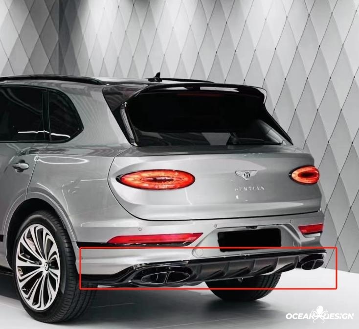 2021-2025 Bentley Bentayga V8 S Dry Carbon Rear Diffuser High-End Upgrade