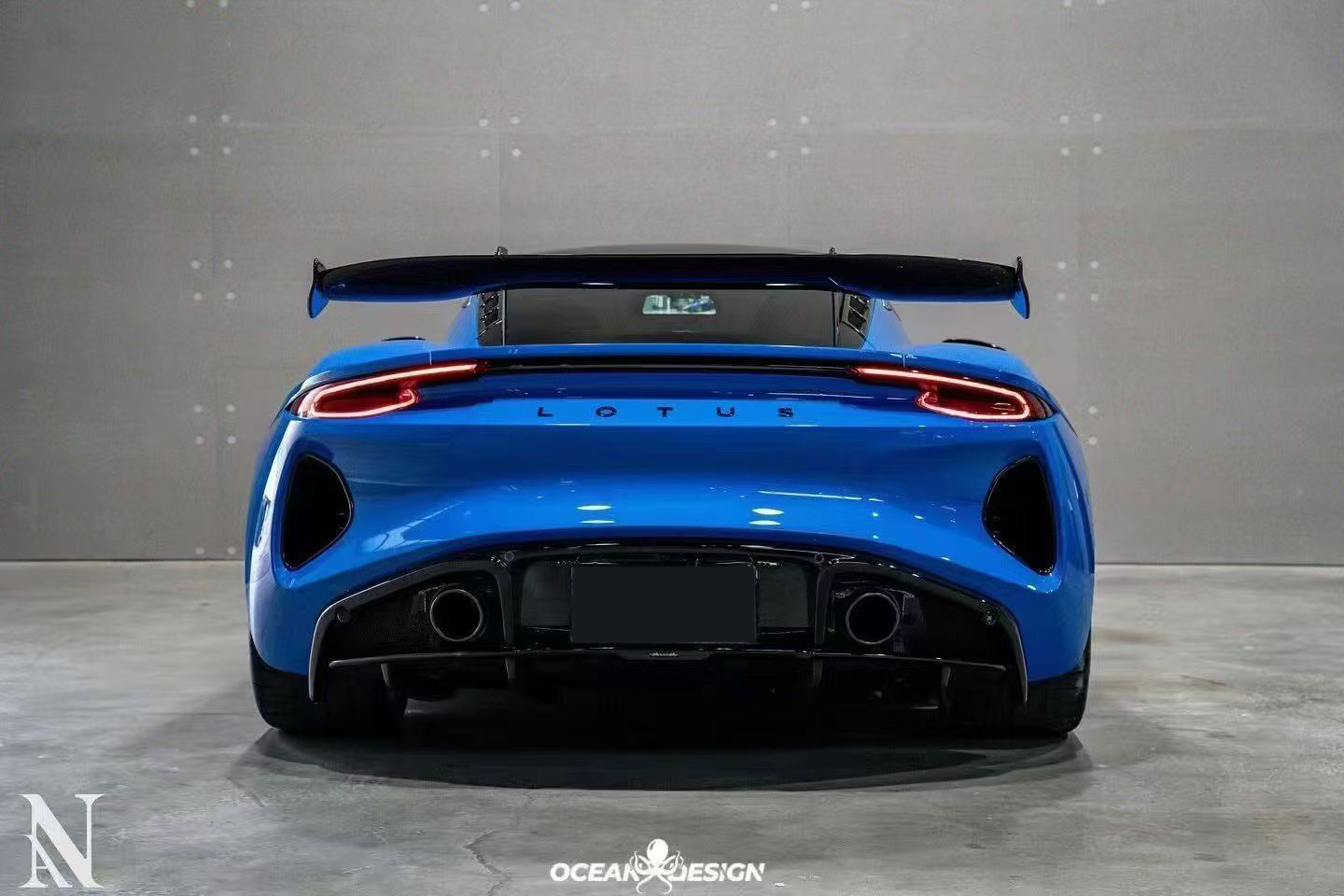 Lotus Emira X Style Dry Carbon GT Wing - styling view