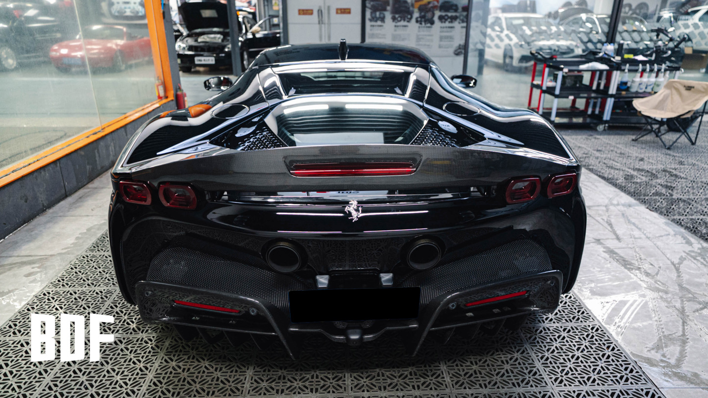Ferrari SF90 OEM Style Dry Carbon Parts - styling view