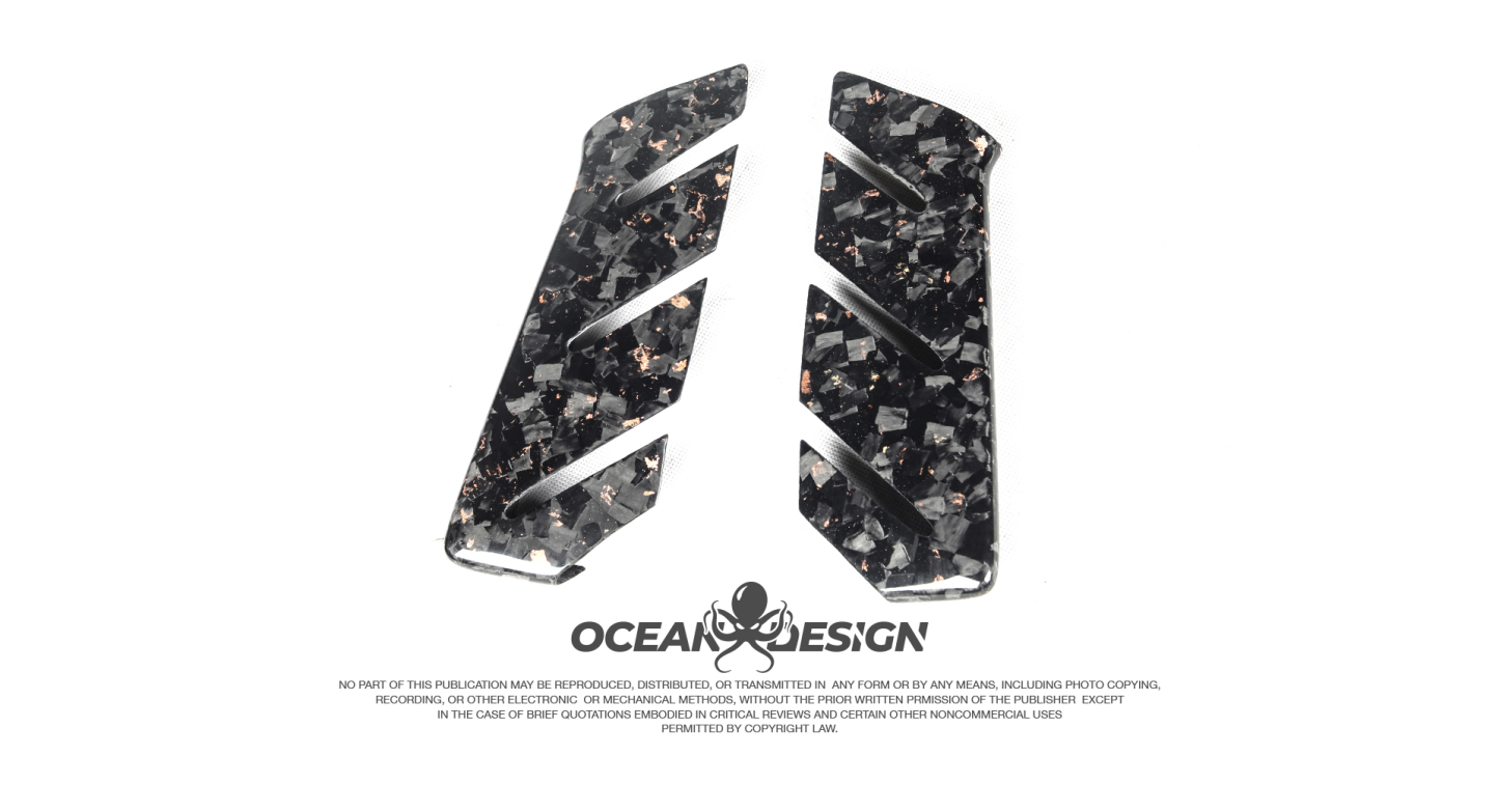 Lamborghini EVO RWD Ocean Design Style Dry Carbon Parts - styling reference for Front Corner Pieces