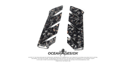Lamborghini EVO RWD Ocean Design Style Dry Carbon Parts - styling reference for Front Corner Pieces