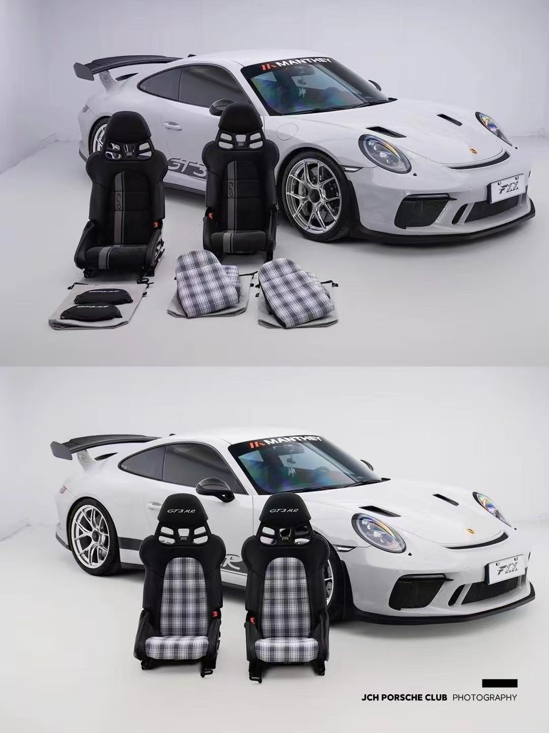 Porsche GT3 RS Style Dry Carbon Bucket Seat - styling view