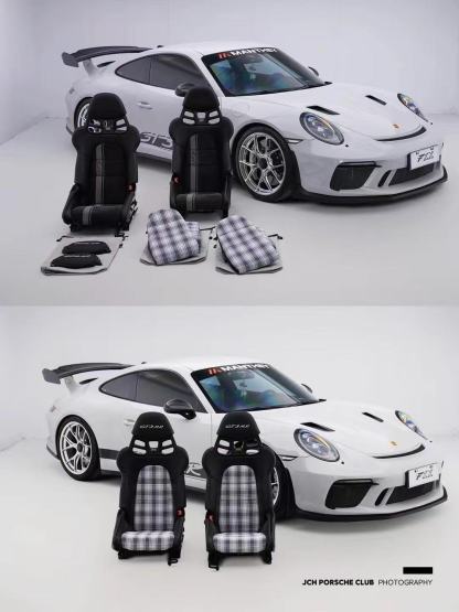 Porsche GT3 RS Style Dry Carbon Bucket Seat - styling view