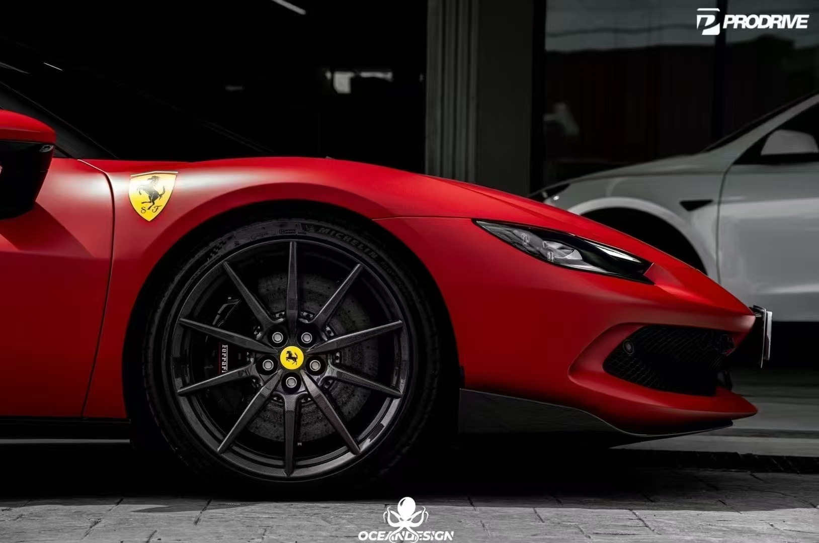 Ferrari 296 OEM Style Dry Carbon Parts - styling view