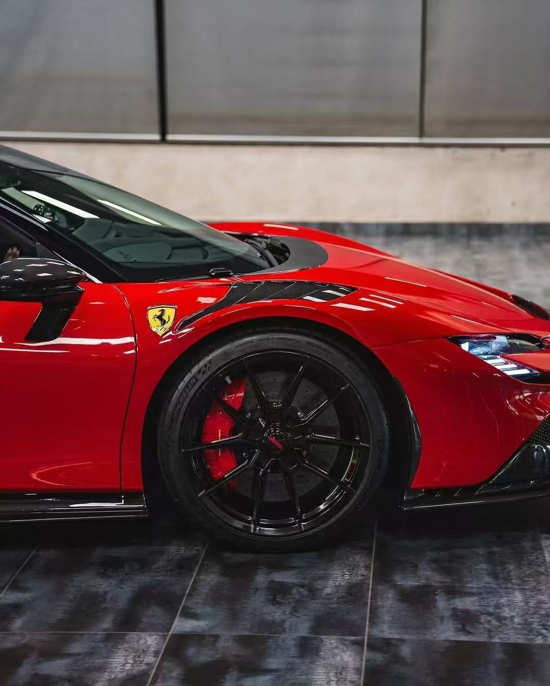 Ferrari SF90 OEM Style Dry Carbon Parts - styling view