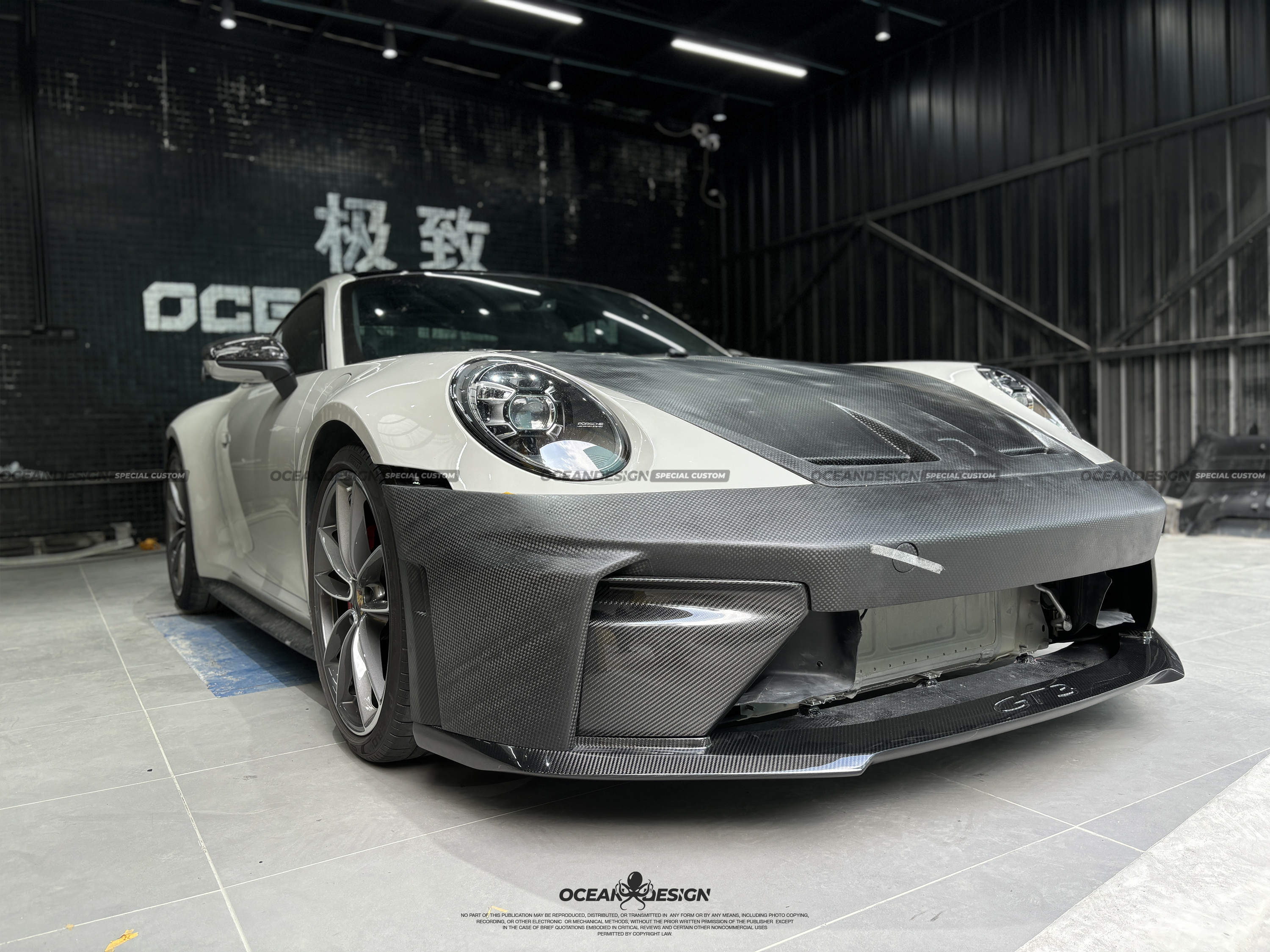 Porsche 911 992.1 / 992.2 GT3 Style Conversion Parts - styling reference for Angled Vent Add-On (Gloss / Matte)
