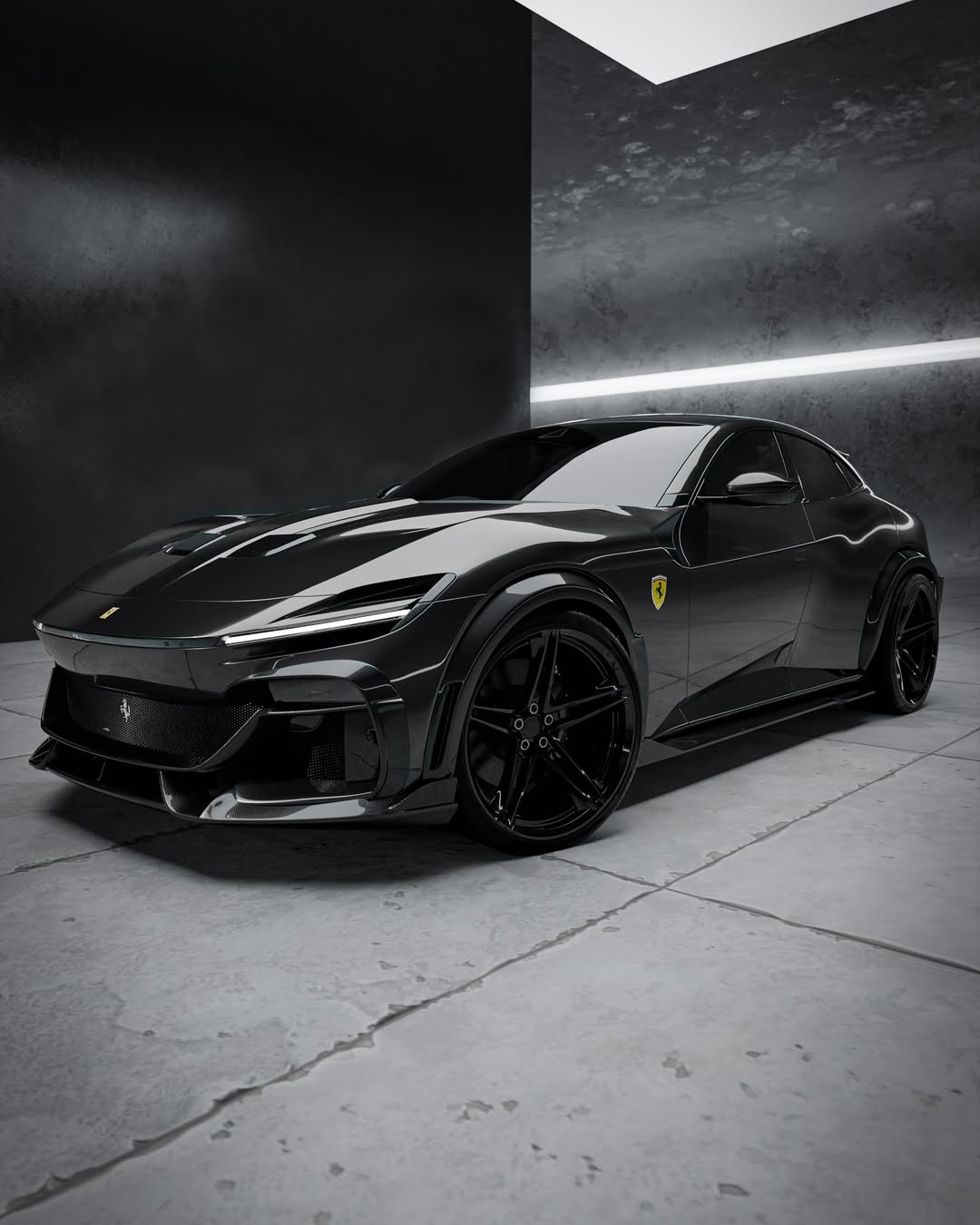 Ferrari Purosangue Ocean Design Style Dry Carbon Parts - styling view