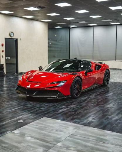 Ferrari SF90 OEM Style Dry Carbon Parts - styling view