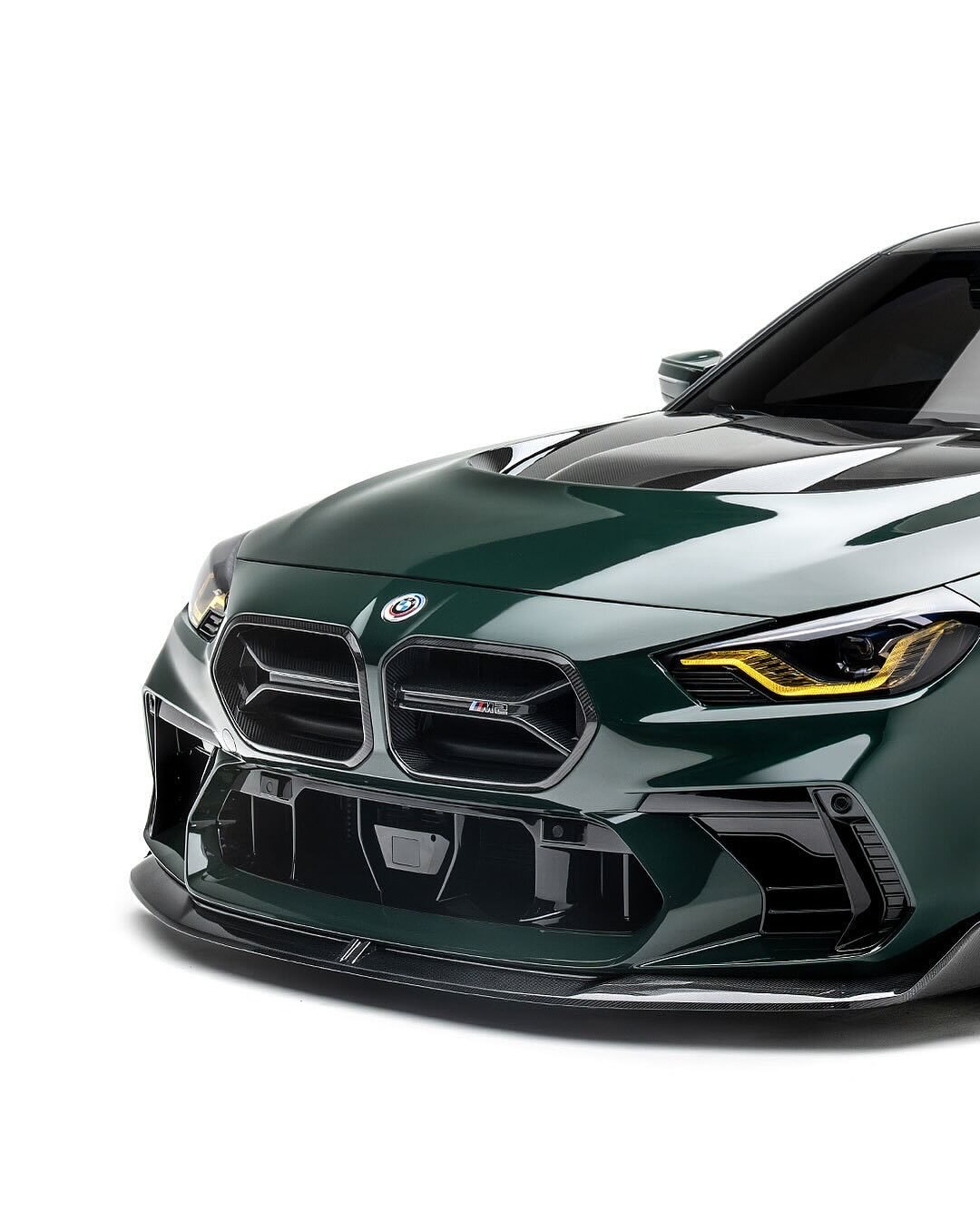 BMW G87 M2 AR V2 Style Dry Carbon Parts - styling reference for Front Bumper (Unfinished Carbon)