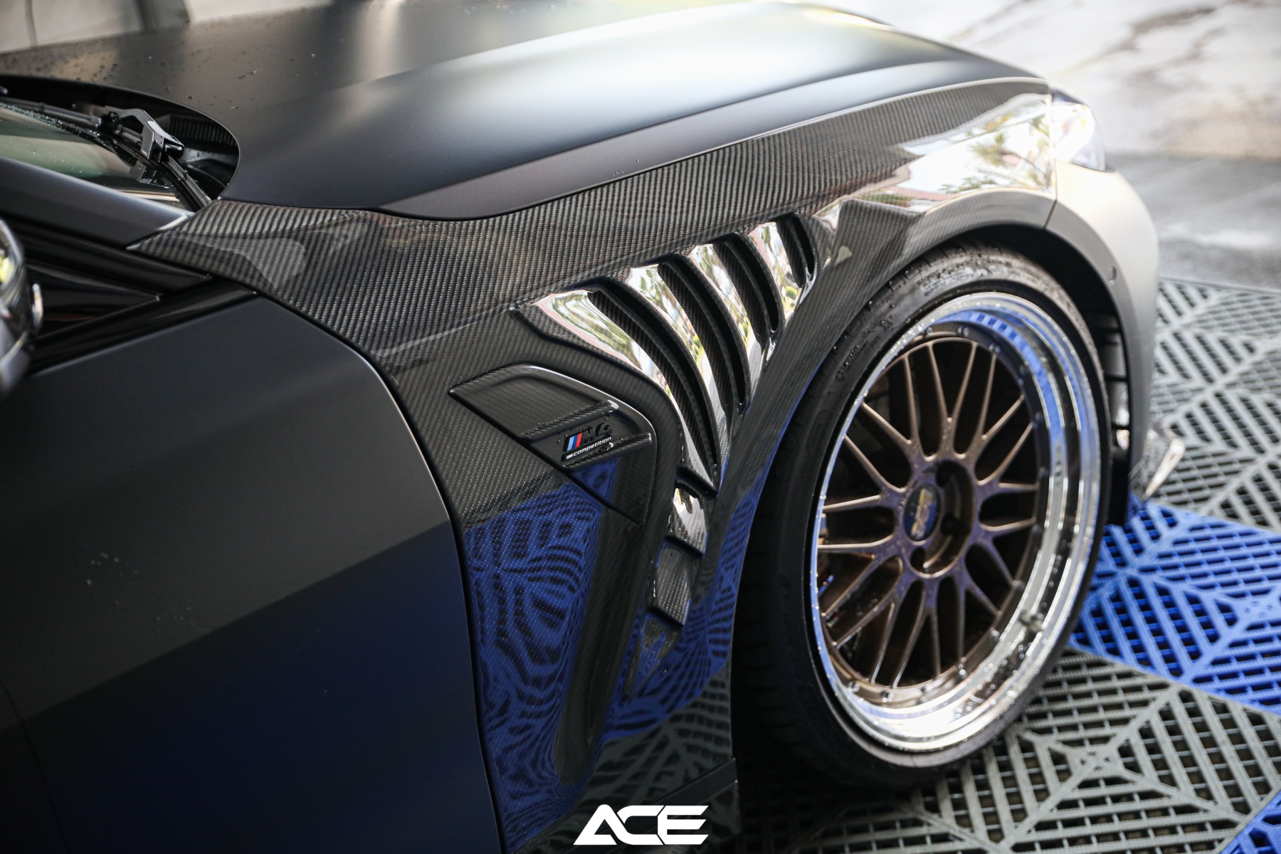 BMW G80 M3/G82 M4 Ocean Design Dry Carbon Shark-Fin Fenders - styling view