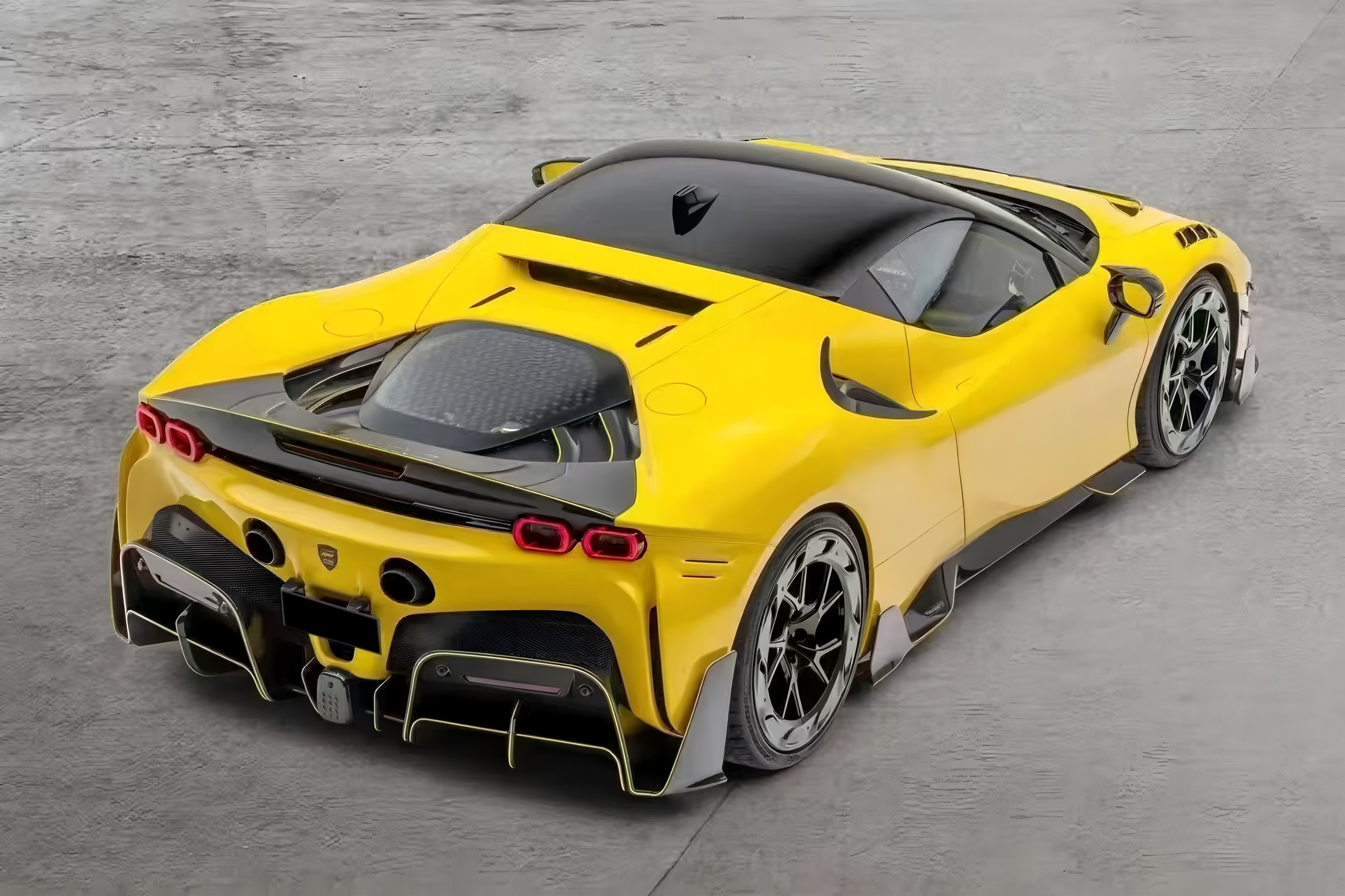Ferrari SF90 M Style Dry Carbon Parts - styling view