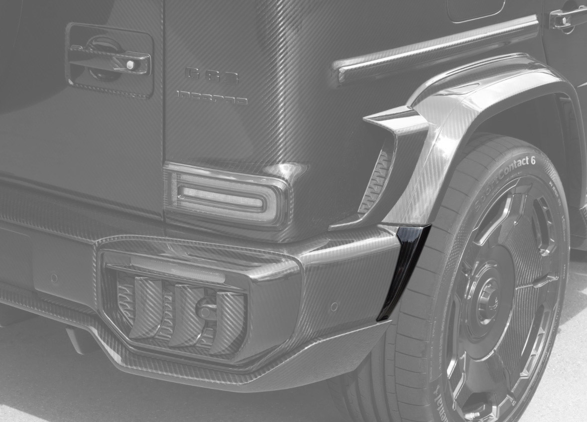 Mercedes-Benz W465 G63 Topcar Style Dry Carbon Parts - styling reference for Rear Bumper Wheel Arch Trim