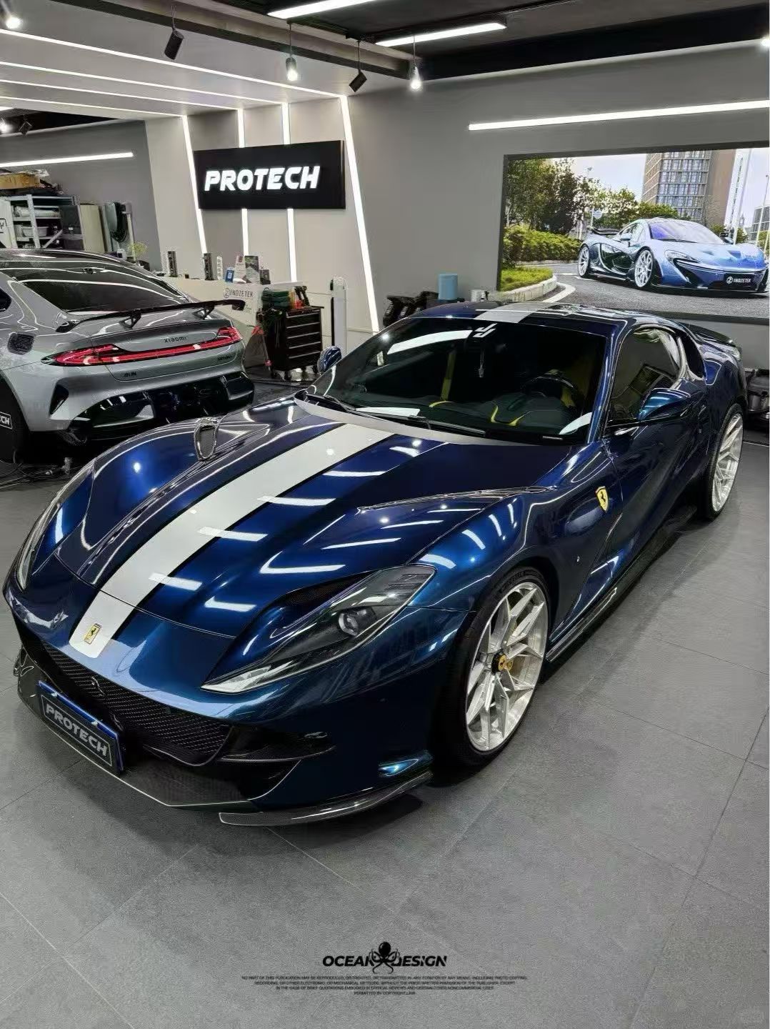 Ferrari 812 N Style Dry Carbon Parts - styling view
