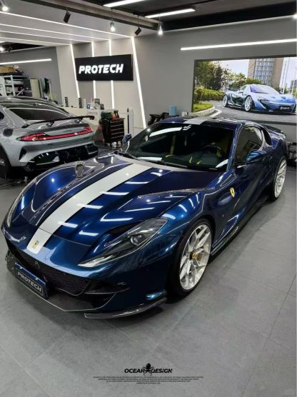 Ferrari 812 N Style Dry Carbon Parts - styling view
