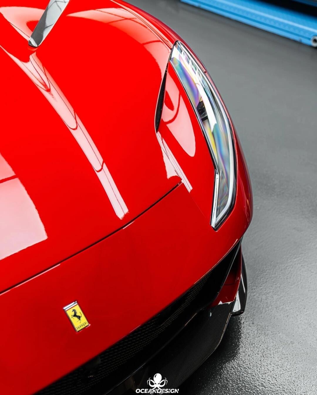 Ferrari 812 N Style Dry Carbon Parts - styling view