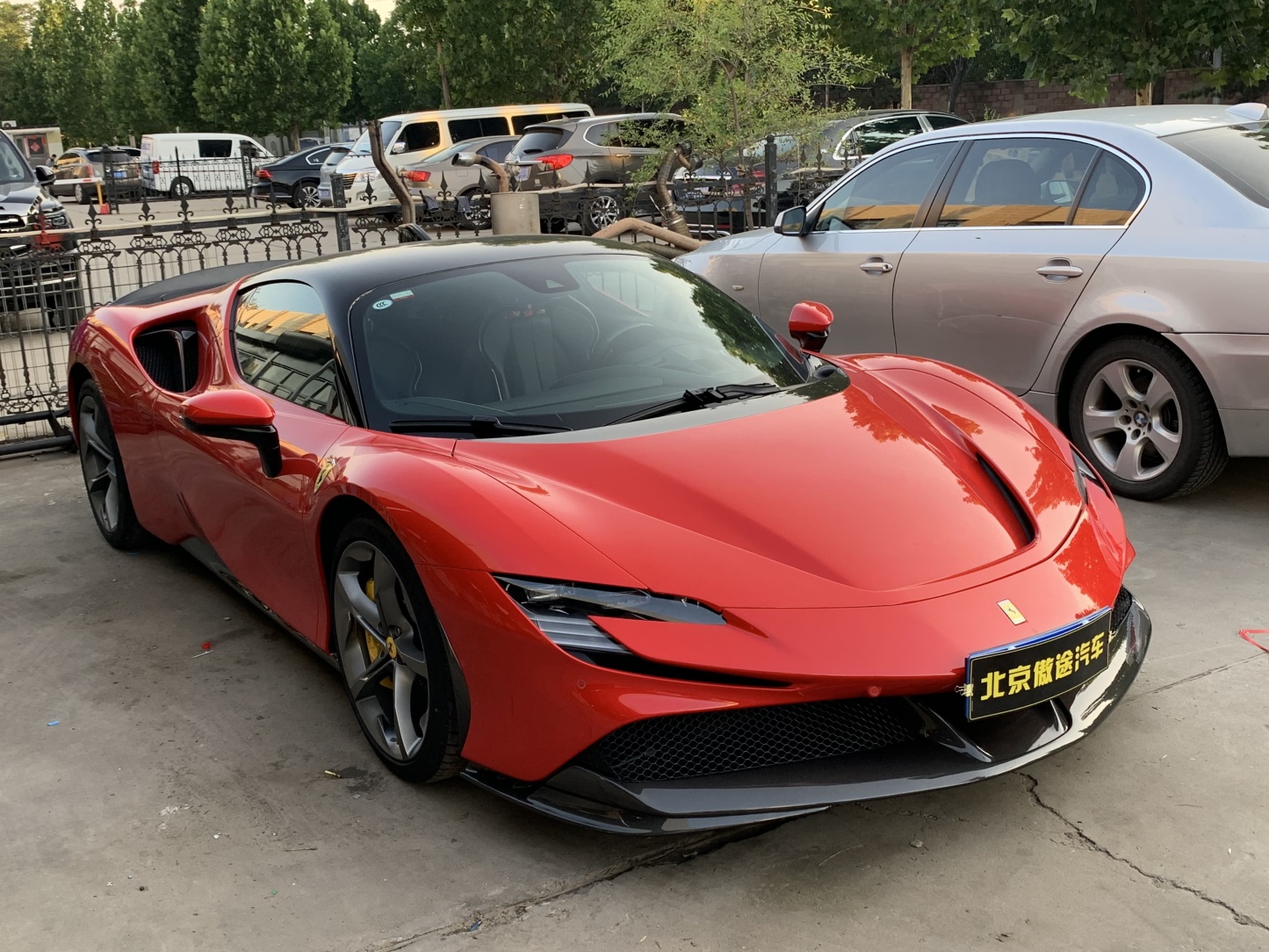 Ferrari SF90 OEM Style Dry Carbon Parts - styling view