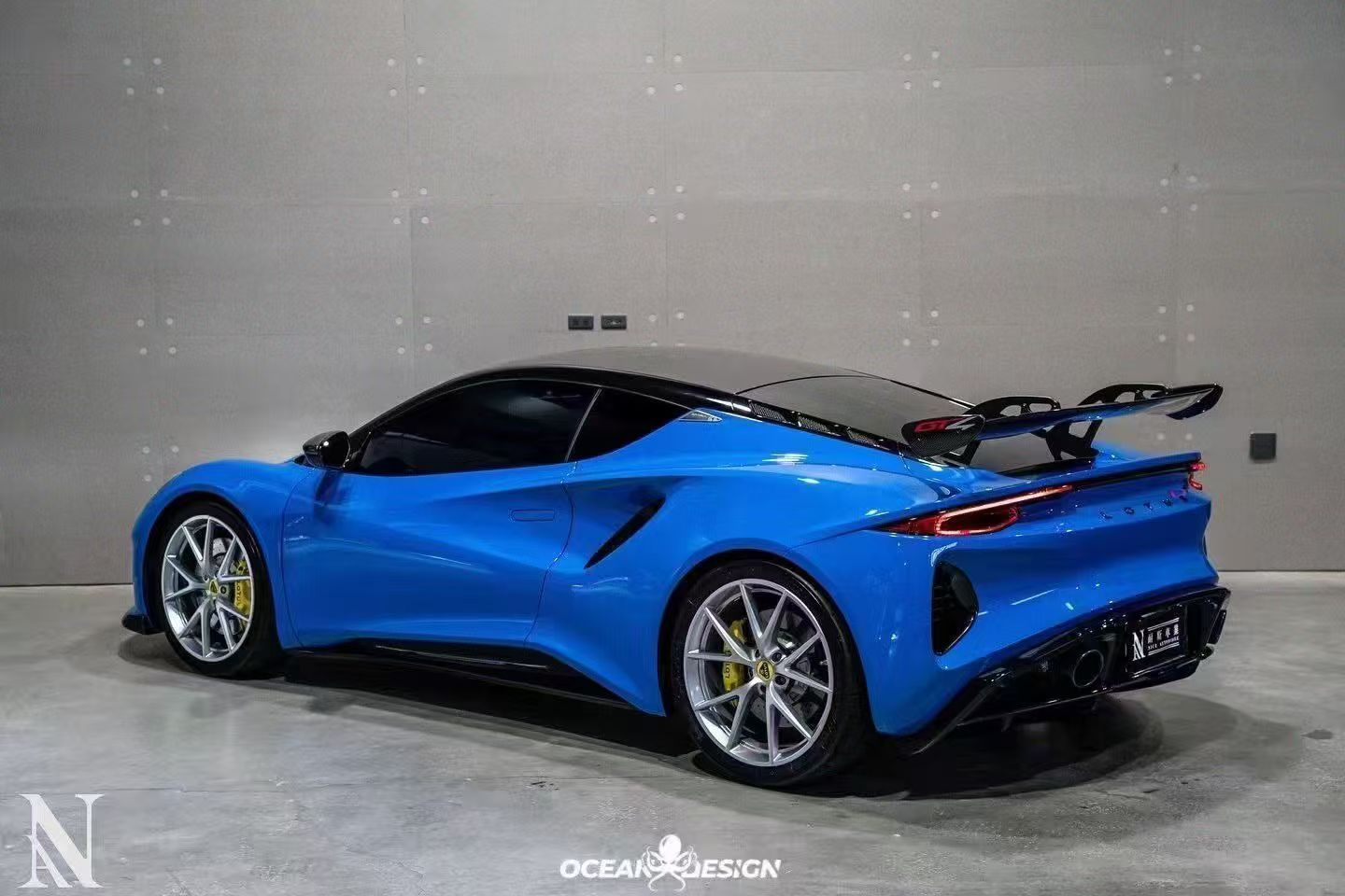 Lotus Emira X Style Dry Carbon GT Wing - styling view