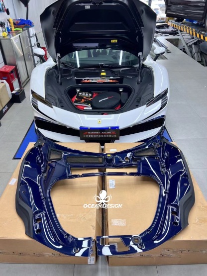 Ferrari SF90 OEM Style Dry Carbon Parts - styling view