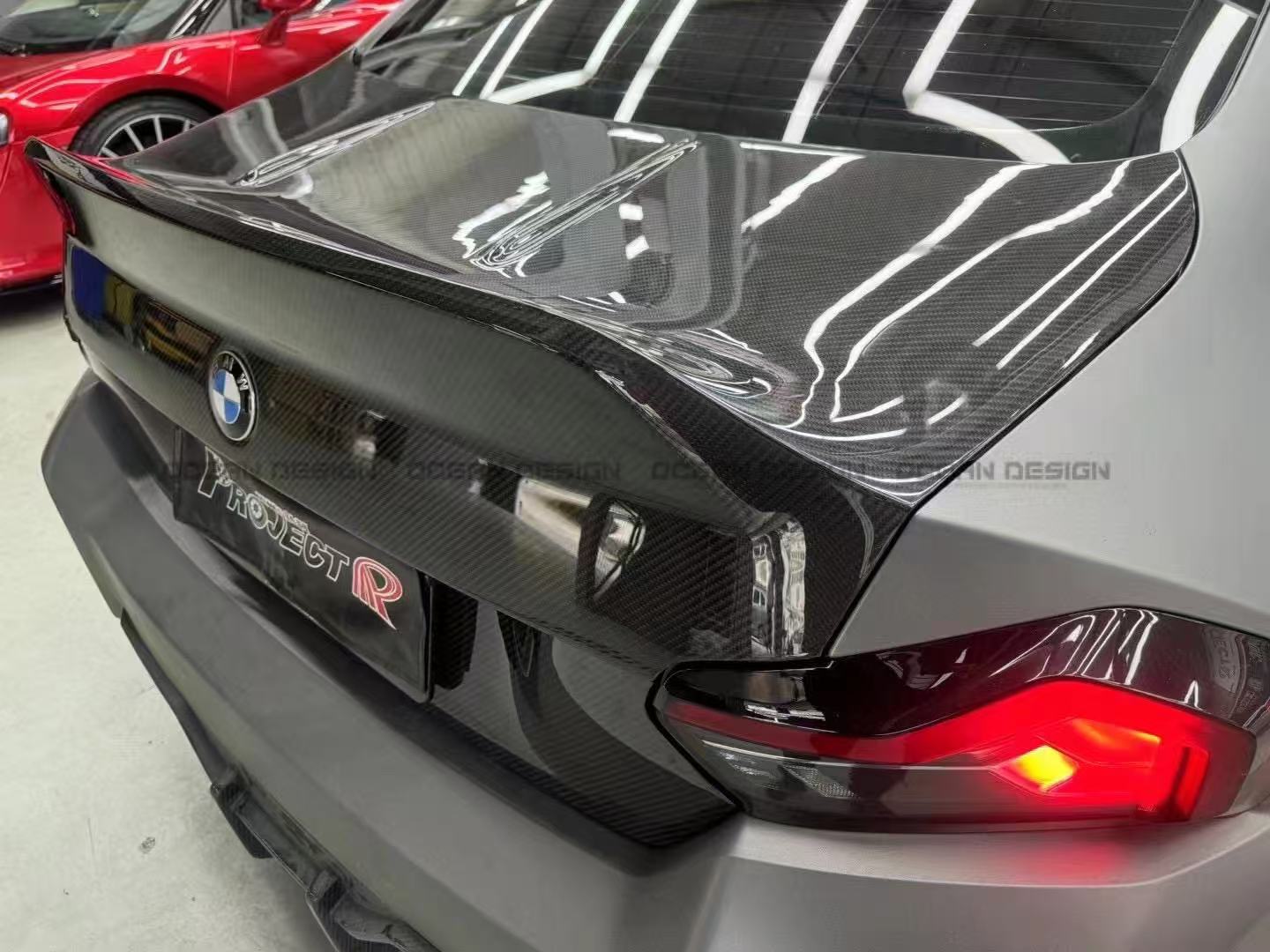 BMW G87 M2 Ocean Design CSL Style Dry Carbon Trunk Lid - styling view