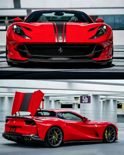 Ferrari 812 N Style Dry Carbon Parts - styling view