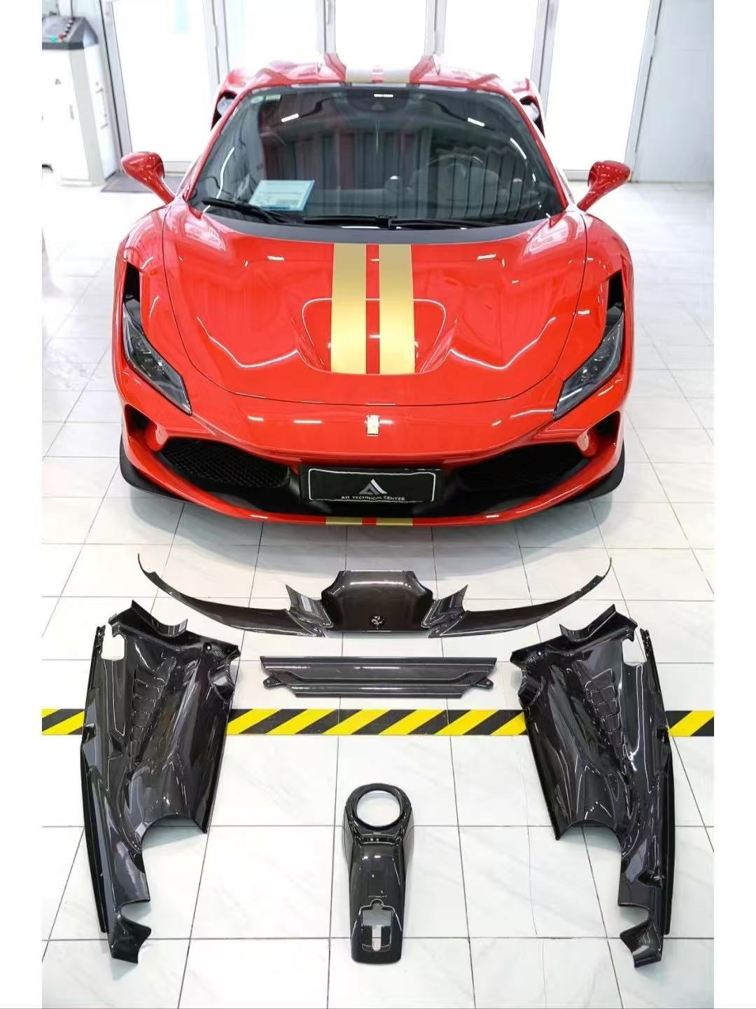 Ferrari F8 OEM Style Dry Carbon Parts - styling view