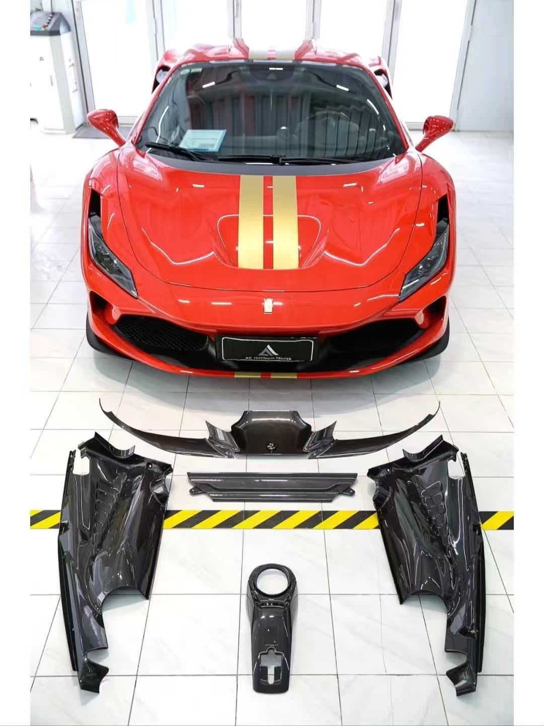 Ferrari F8 OEM Style Dry Carbon Parts - styling view
