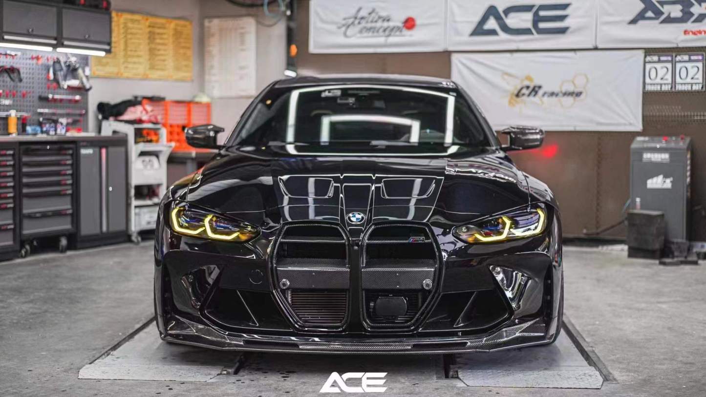 BMW G80 M3/G82 M4 V Style Dry Carbon Parts - styling view