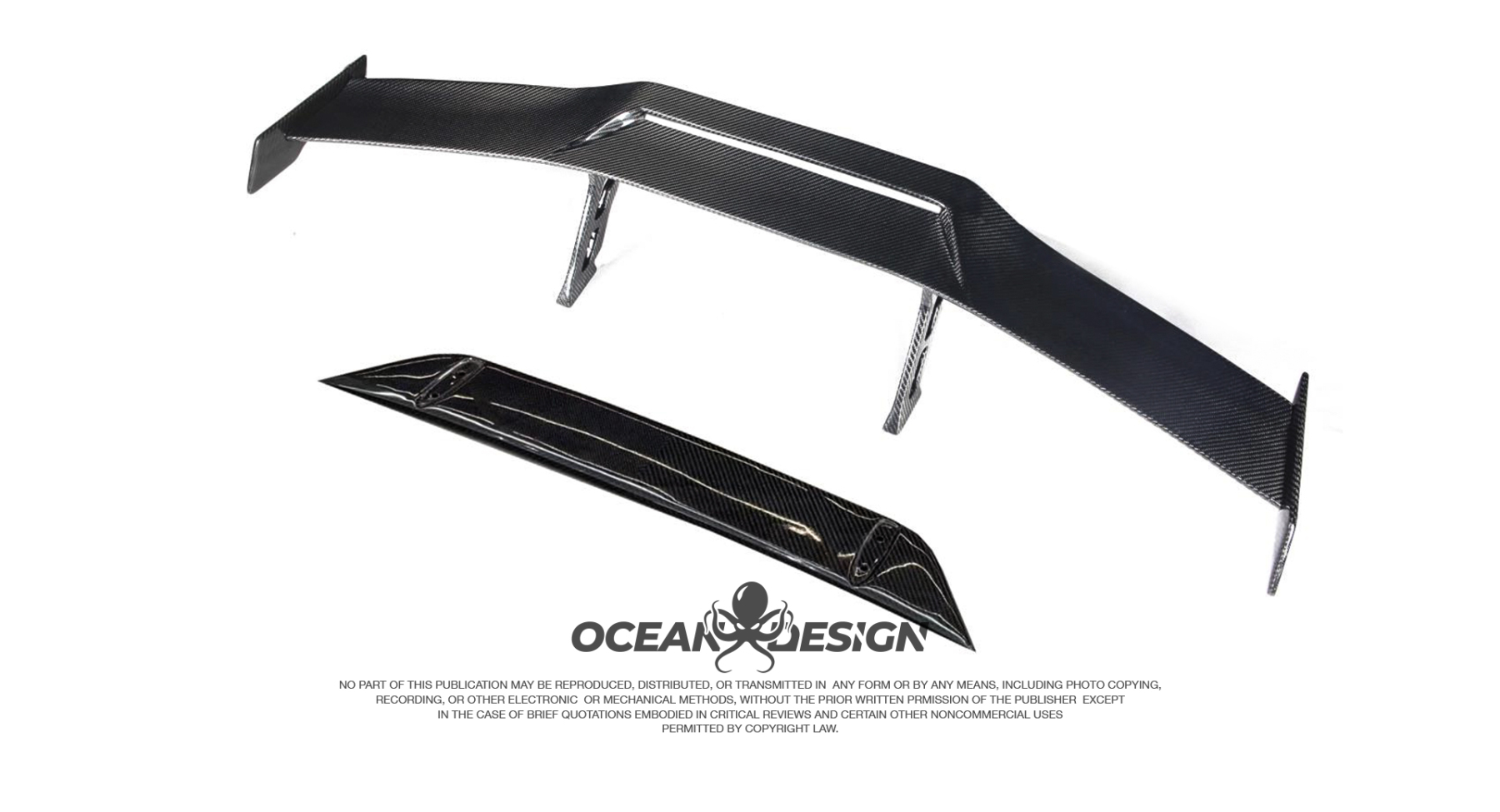 Lamborghini EVO Ocean Design Style Dry Carbon Parts - styling reference for Rear Wing