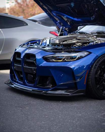BMW G80 M3/G82 M4 AC Style Dry Carbon Lip and Canards - styling view