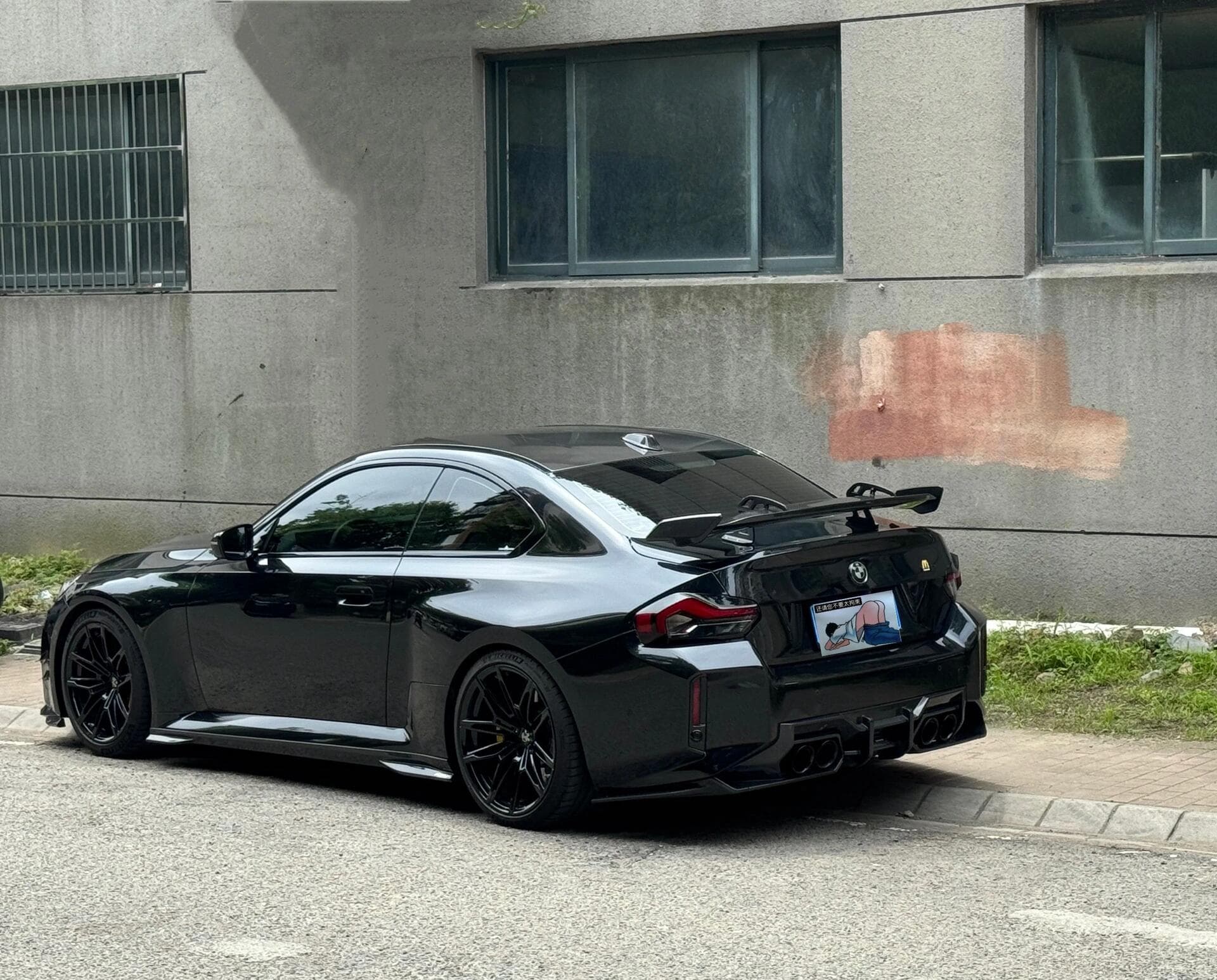 BMW G87 M2/G80 M3/G82 M4 AK Style Dry Carbon GT Wing - styling view
