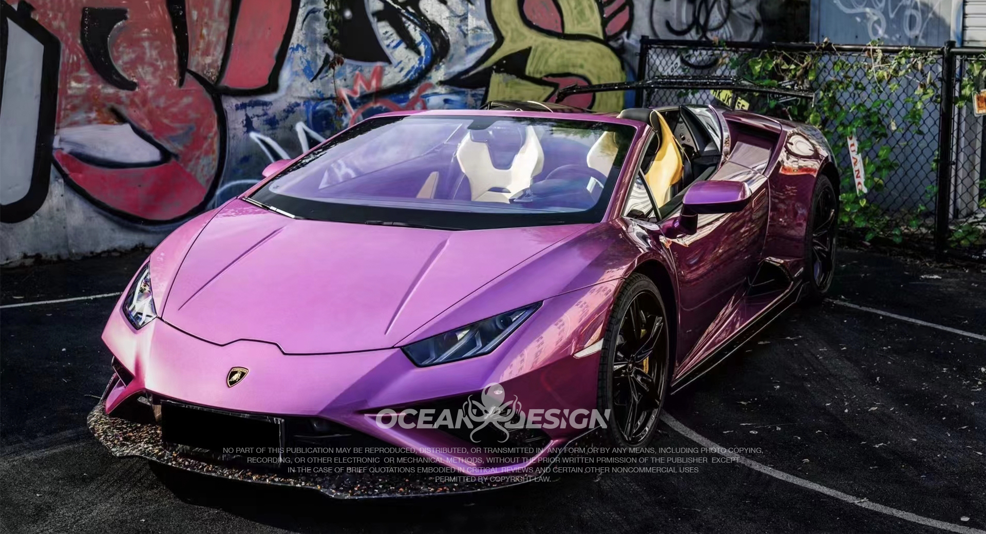 Lamborghini EVO RWD Ocean Design Style Dry Carbon Parts - styling view