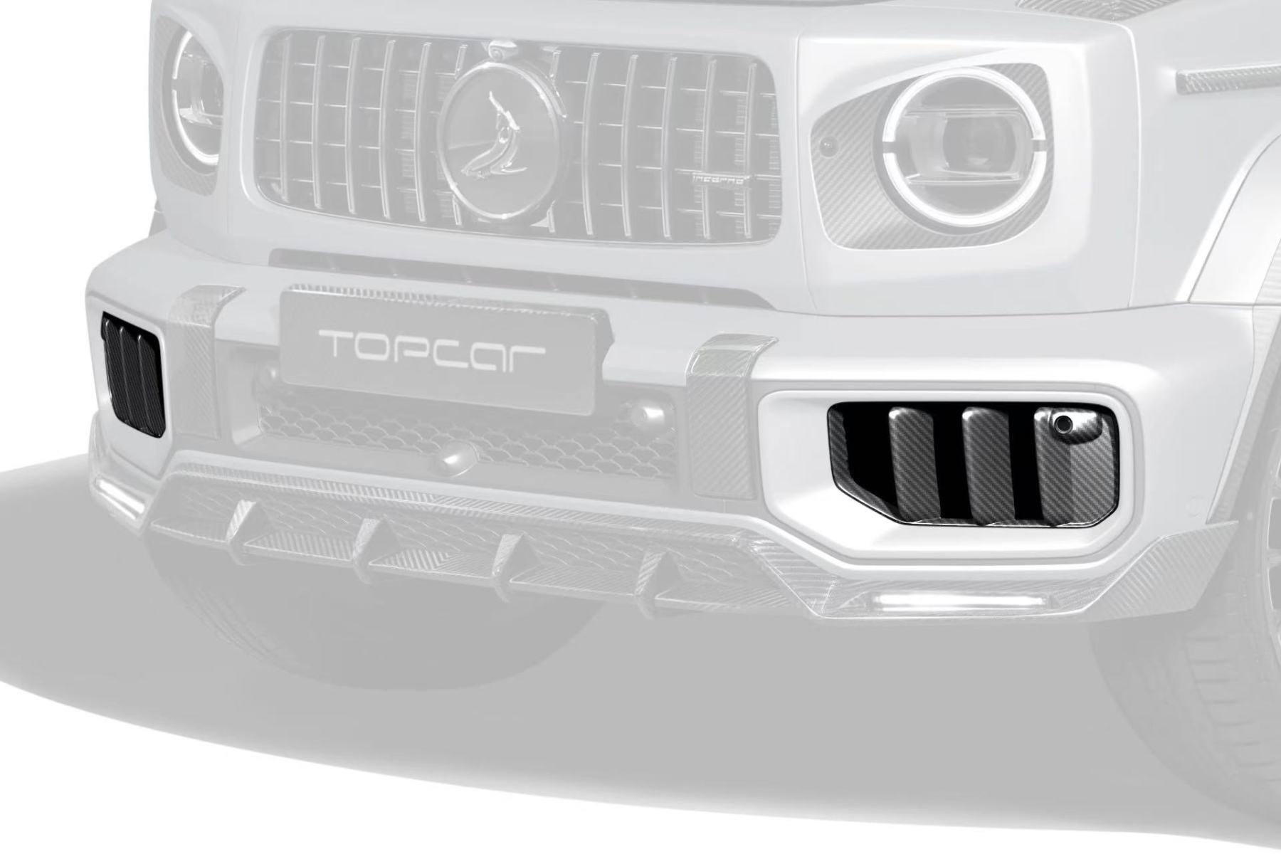 Mercedes-Benz W465 G63 Topcar Style Dry Carbon Parts - styling reference for Front Bumper Grille