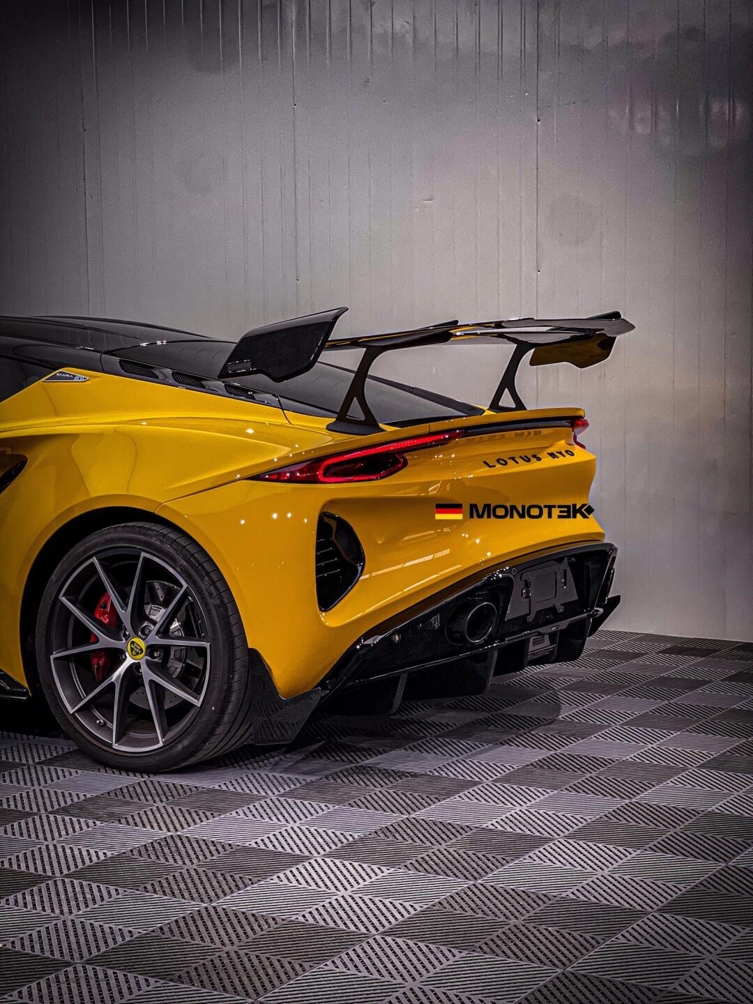 Lotus Emira Monotek Style Dry Carbon Parts - styling view