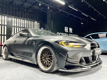 BMW G80 M3/G82 M4 AC Style Dry Carbon Lip and Canards - styling view