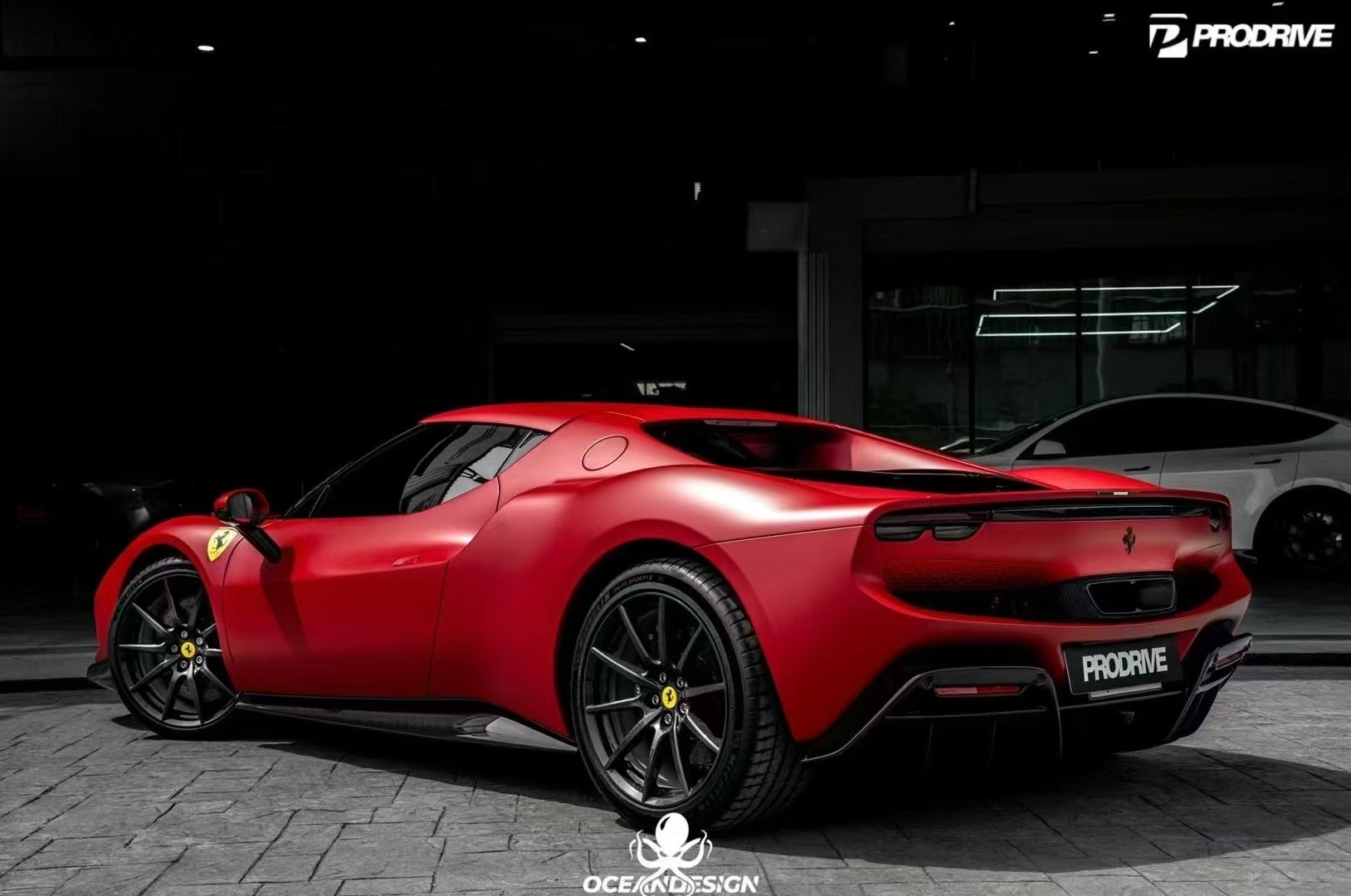 Ferrari 296 OEM Style Dry Carbon Parts - styling view