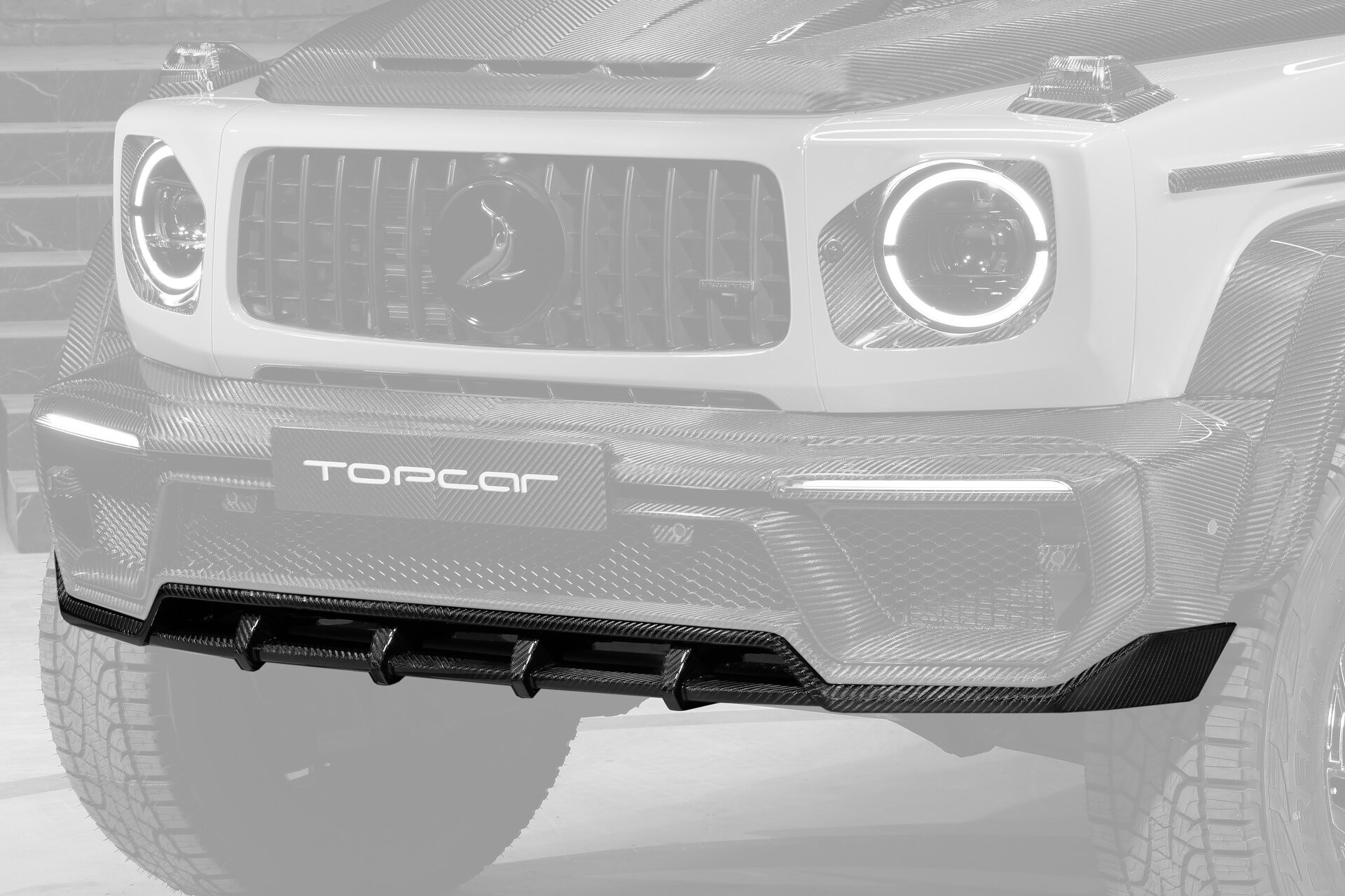 Mercedes-Benz W465 G63 Topcar Style Dry Carbon Parts - styling reference for Front Lip
