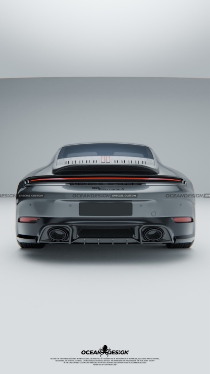Porsche 911 992.2 Ocean Design Dry Carbon Parts - styling view