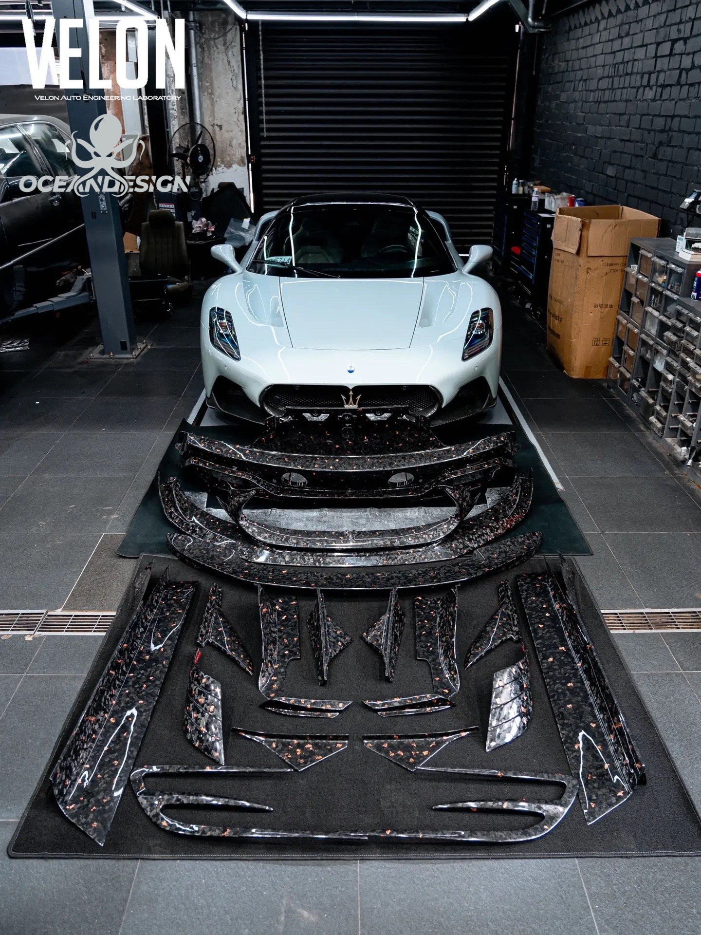 Maserati MC20 SD Style Dry Carbon Parts - styling view