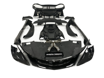 McLaren 540C / 570S to 600LT Style Carbon Fiber Conversion Kit - styling reference for Complete Kit (Door Sill Parts Not Included)