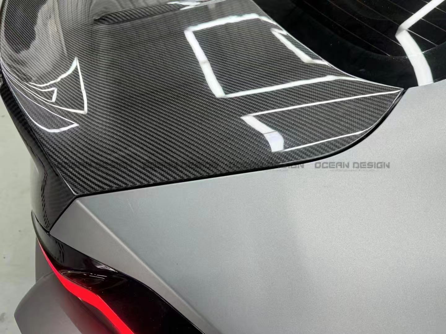 BMW G87 M2 Ocean Design CSL Style Dry Carbon Trunk Lid - styling view