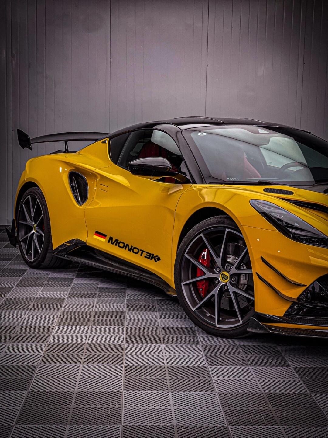 Lotus Emira Monotek Style Dry Carbon Parts - styling view