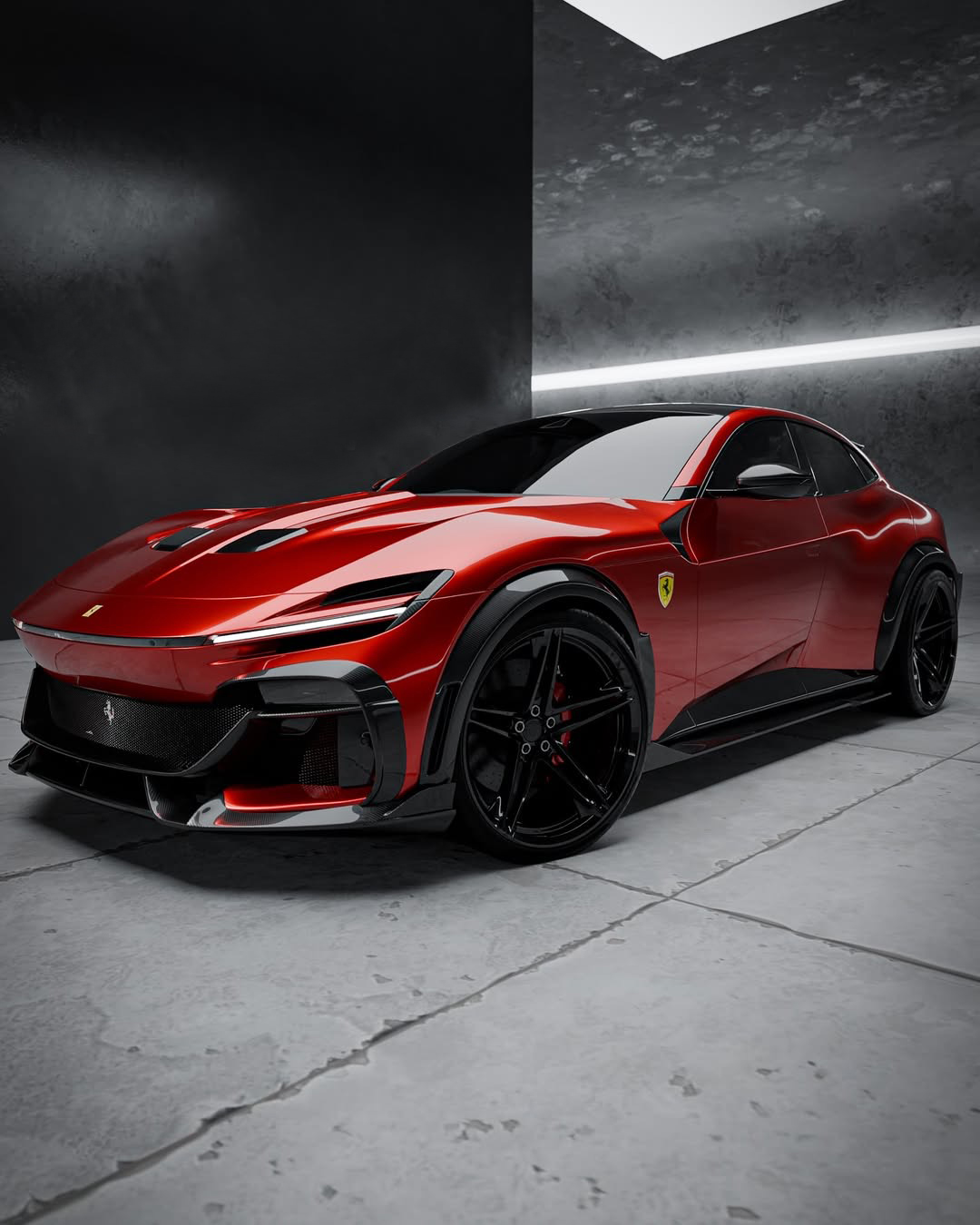 Ferrari Purosangue Ocean Design Style Dry Carbon Parts - styling view