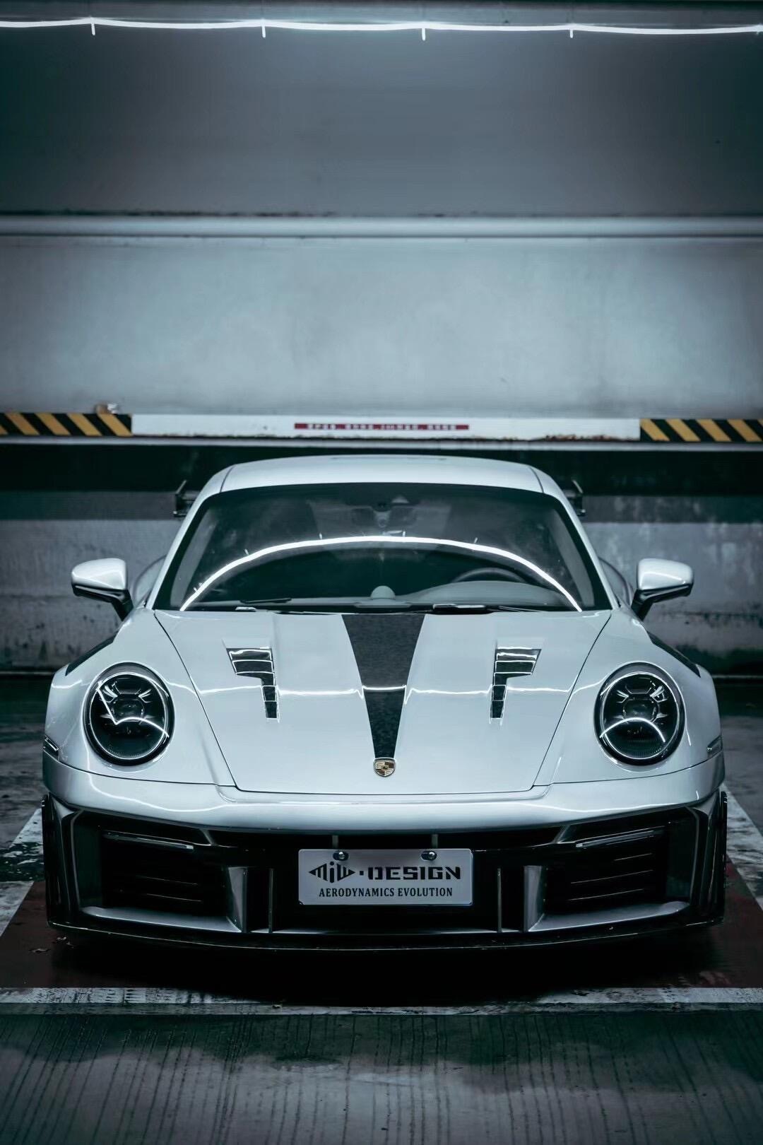 Porsche 911 992.1 Ghost Style Dry Carbon Parts - styling view